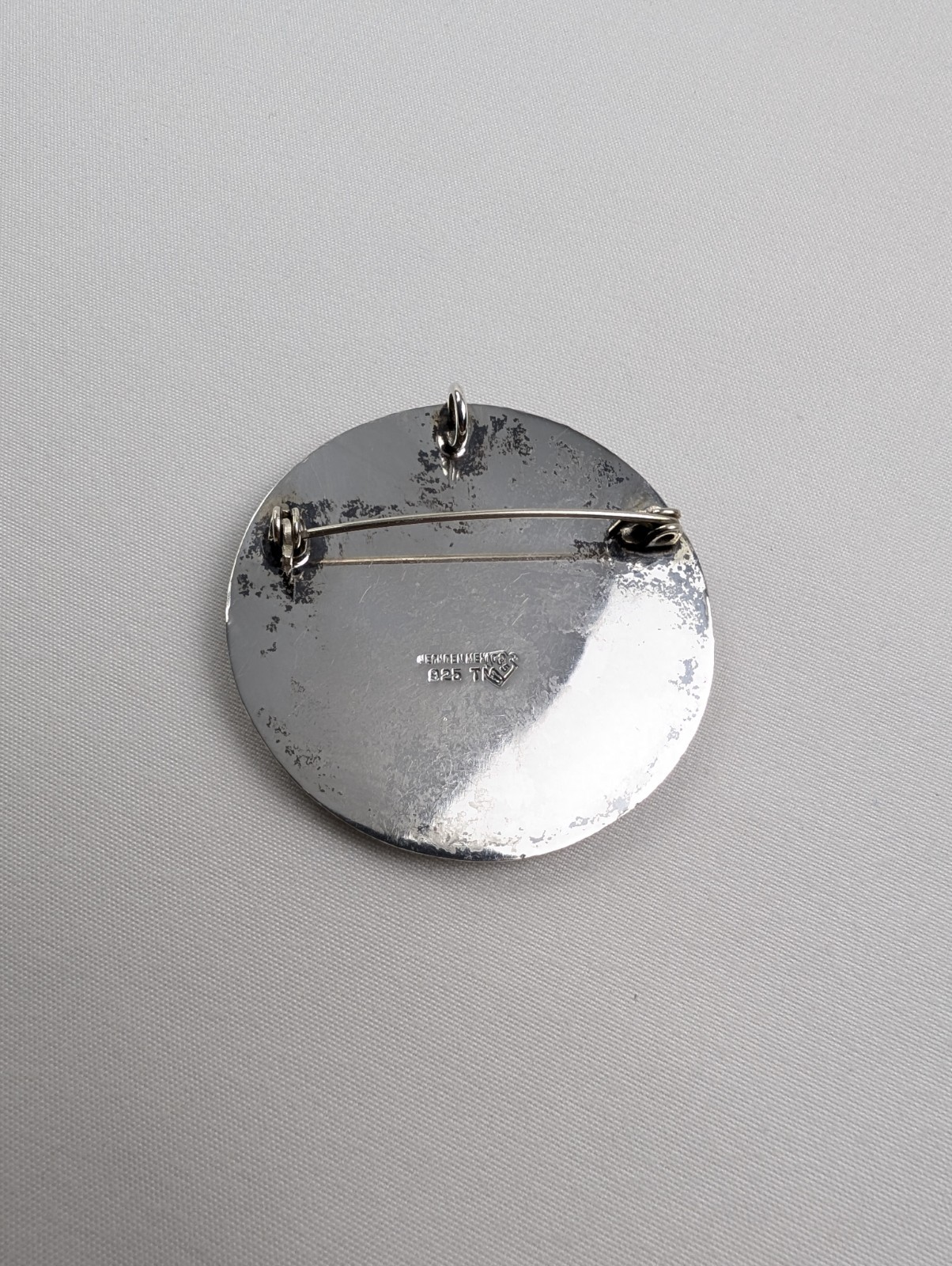 Vintage Taxco Sterling Silver Aztec Calendar Pendant/Brooch 15g 2″ Eagle 35