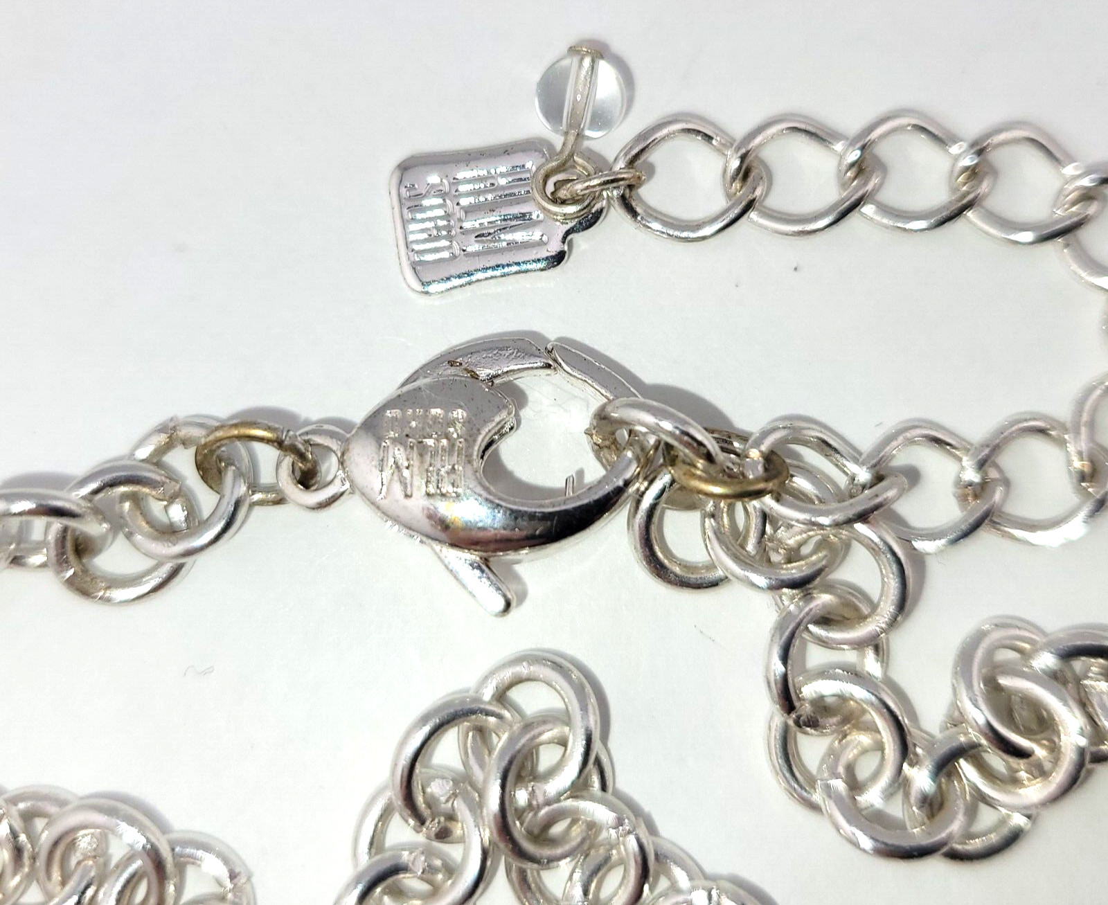 Vintage Signed RLM Robert Lee Morris 🥄Spoon Necklace Oxidized Brass Silver Gold