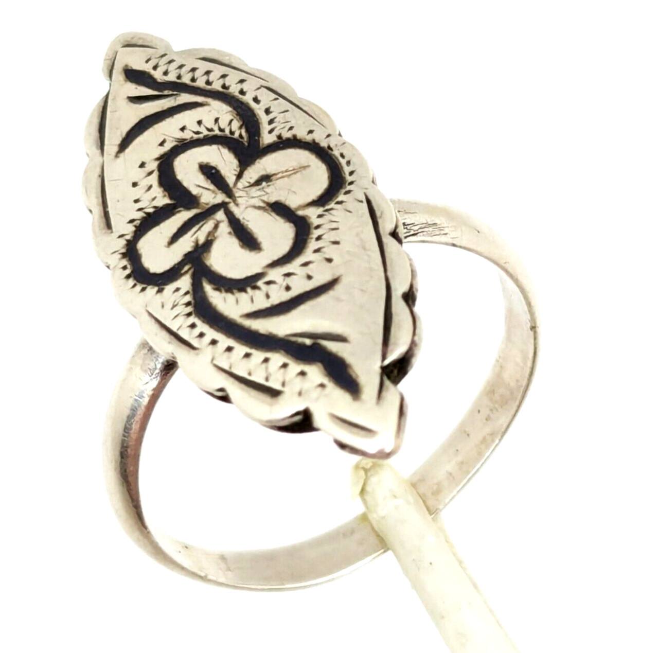 Vintage RING Silver⭐925 stamp Star USSR with Blackening -size: 7US (17.5mm)| #20