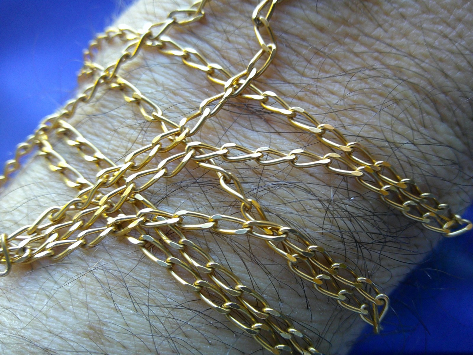 Rare Unique Antique Vintage French 60 cm Long 18K Solid Gold Necklace Chain ⛓️