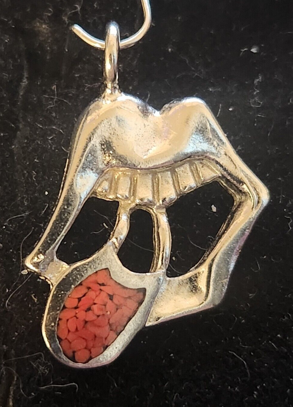 Vintage Nickle Silver PENDENTS Sticky Finger Chip Inlay Size 1-1/4″ by 1″