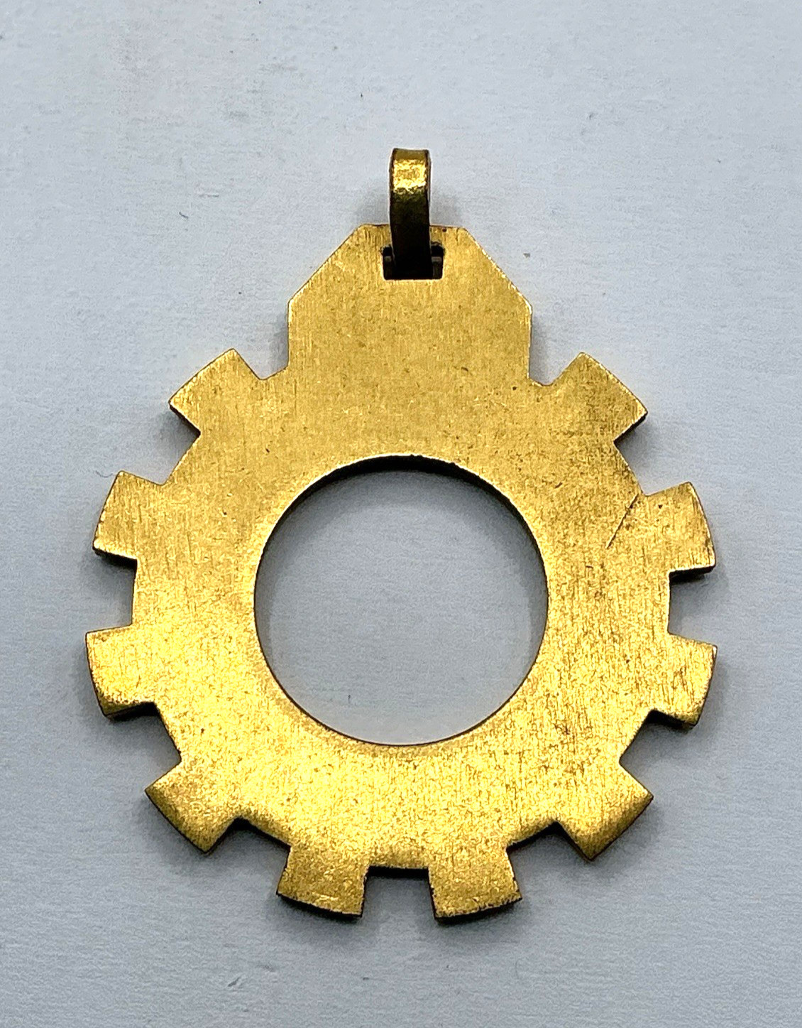 Vtg French Dizainier Cross Gold Tone Rosary Ring Pendant Ava Maria Boy Scouts