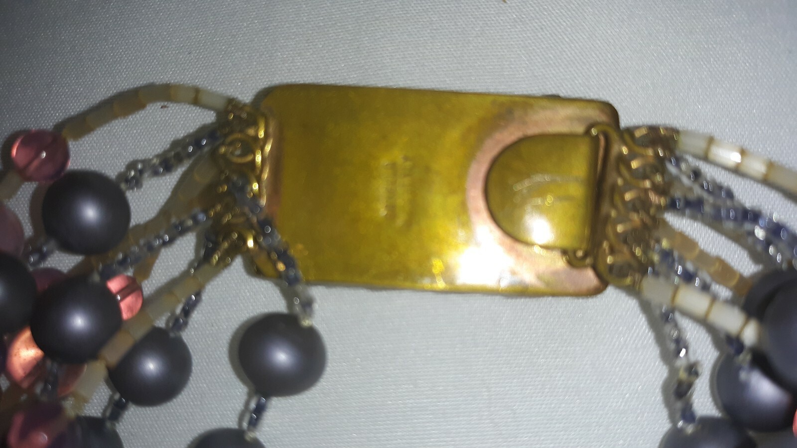 VINTAGE “ORNELLA” COLLECTIBLE NECKLACE 8 Strand,  MADE IN ITALY Pinks & Purples.