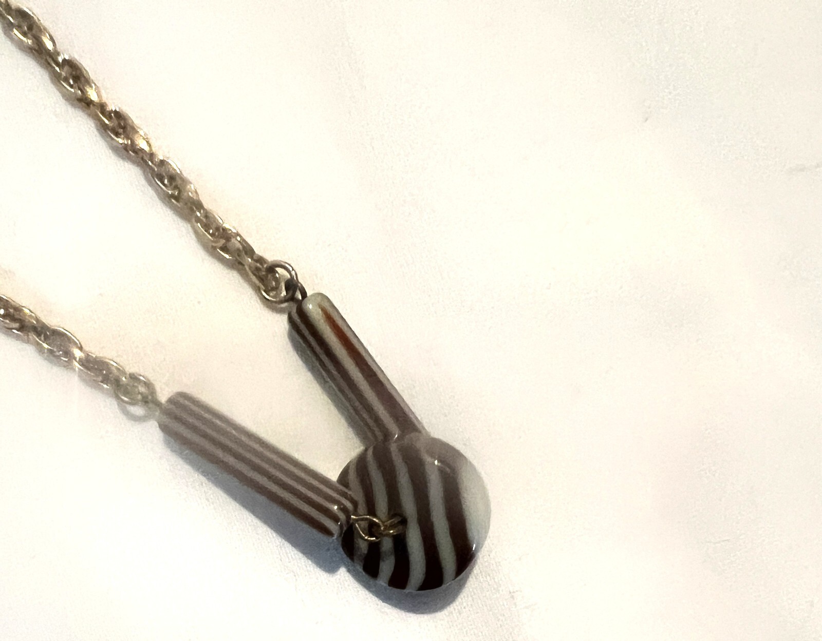 Celebrity NY Wood Cream and Brown Lucite Choker, Bangle Bracelet & Earrings Set