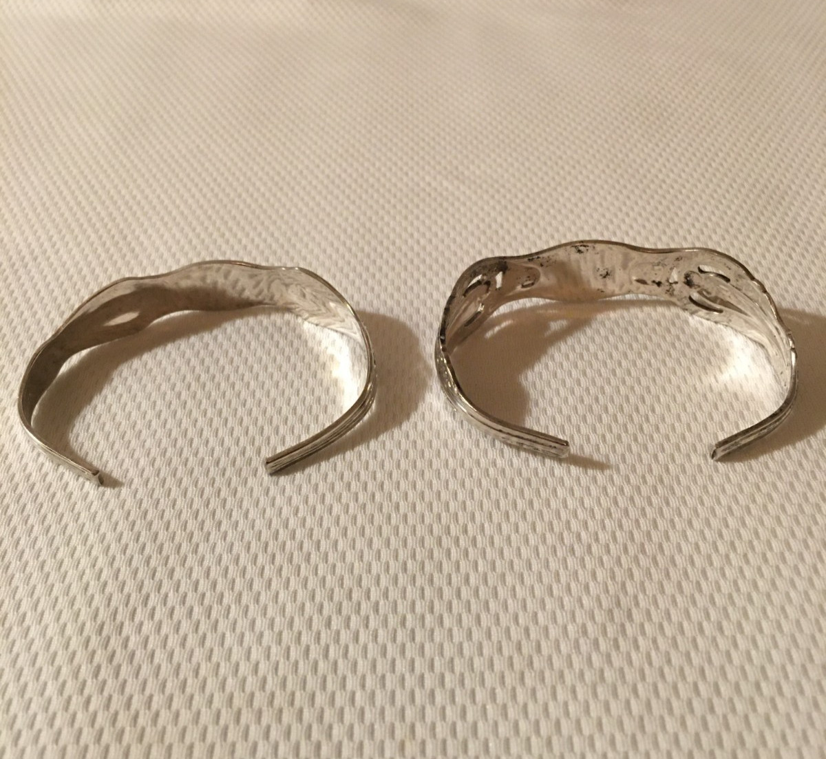 Vintage Silver Plate Jewelry Cuff Bracelets Spoon Rings WM Rogers Oneida