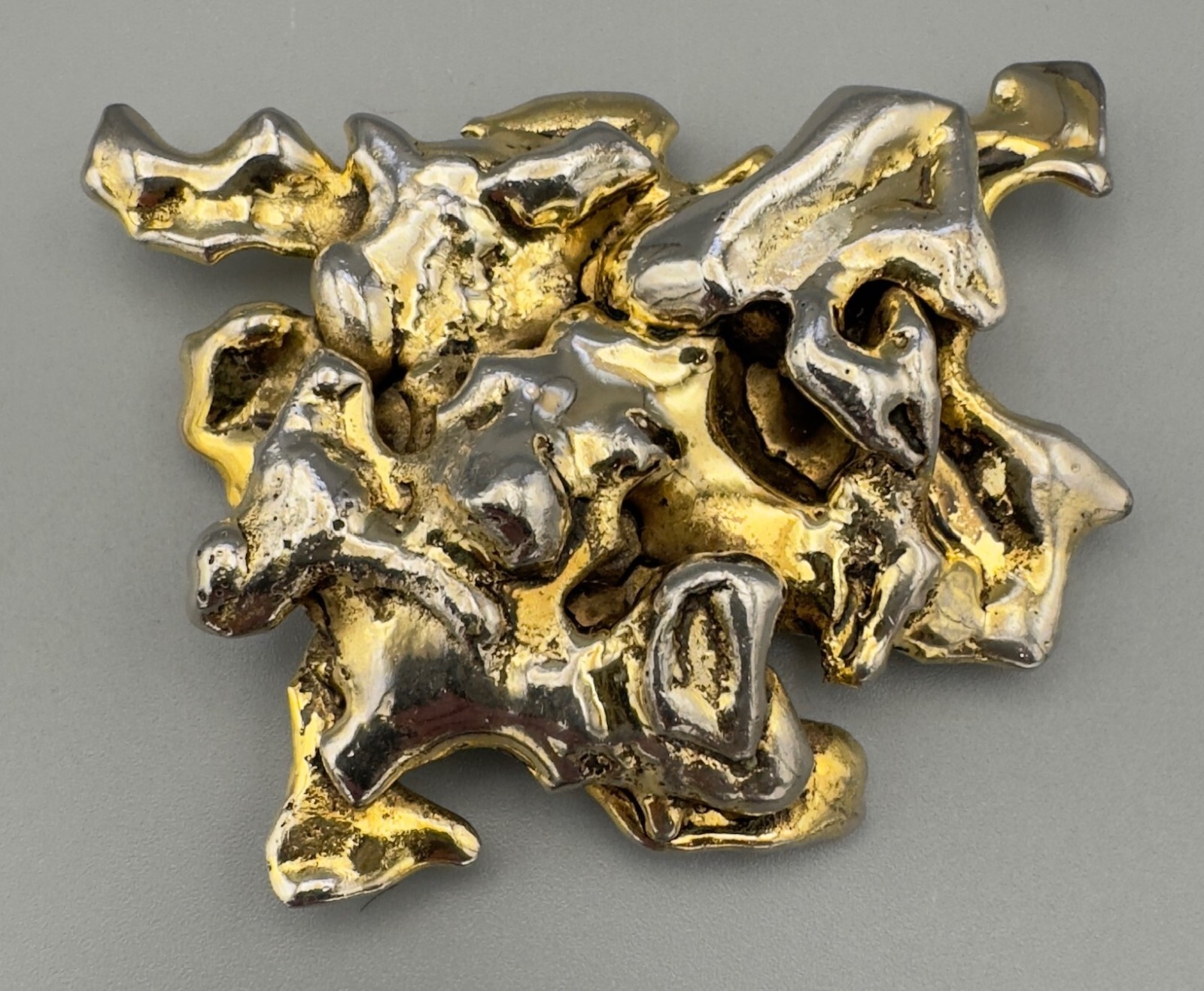 VINTAGE BRUTALIST ASYMMETRICAL BROOCH | 39 GRAMS