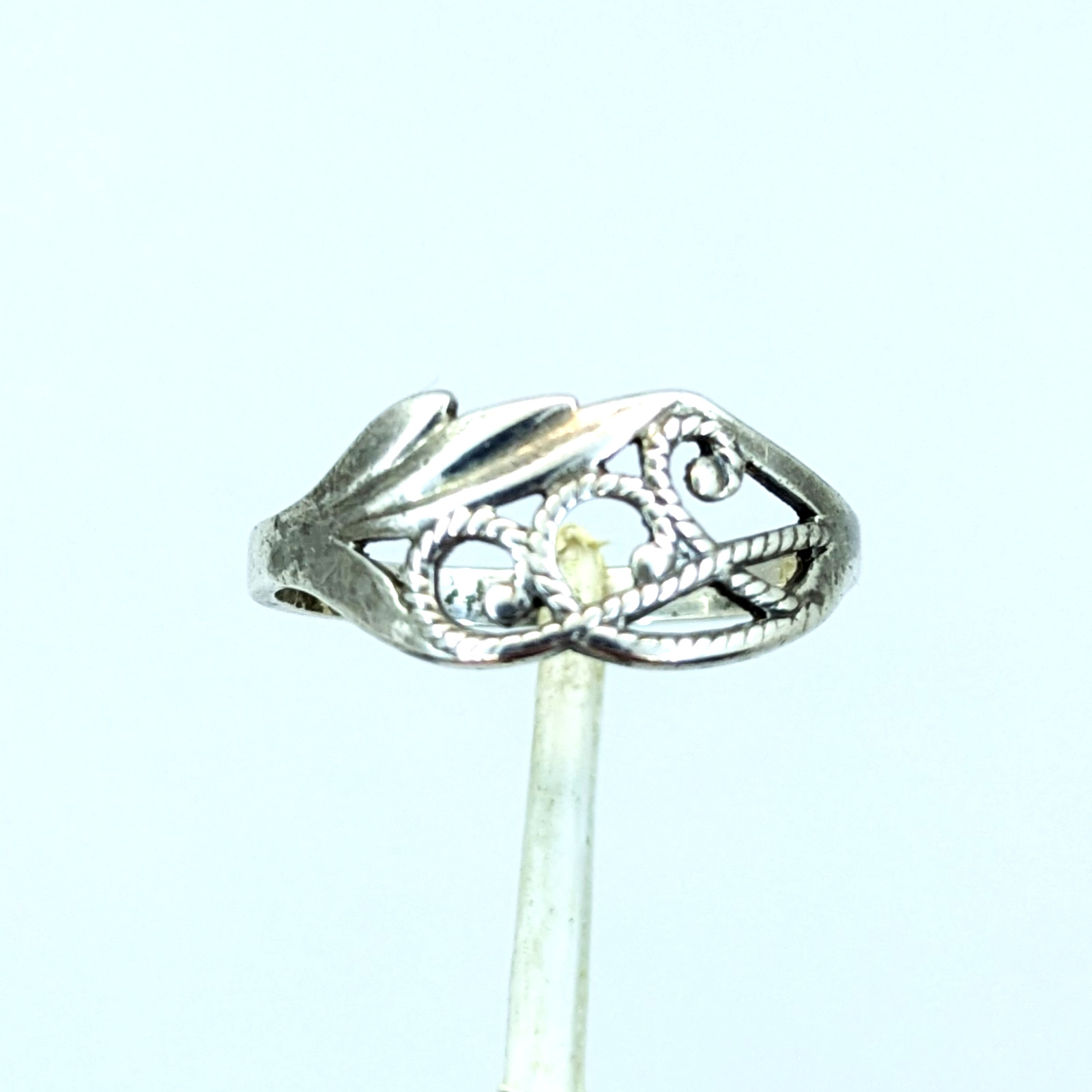 Vintage Elegant Soviet RING Silver⭐925 stamp Star USSR-size: 9US (19mm) | UA #92