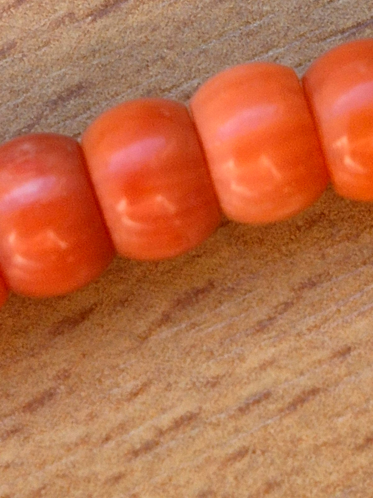 Antique necklace in Ukrainian style made of natural salmon-colored coral 26,2 gr