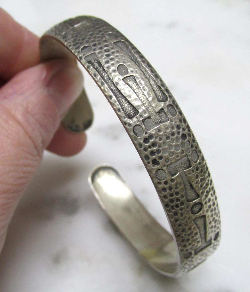 Vintage Wohelo Campfire Girls Sterling Silver Cuff Bracelet ~ 21.4g ~ 3-C269
