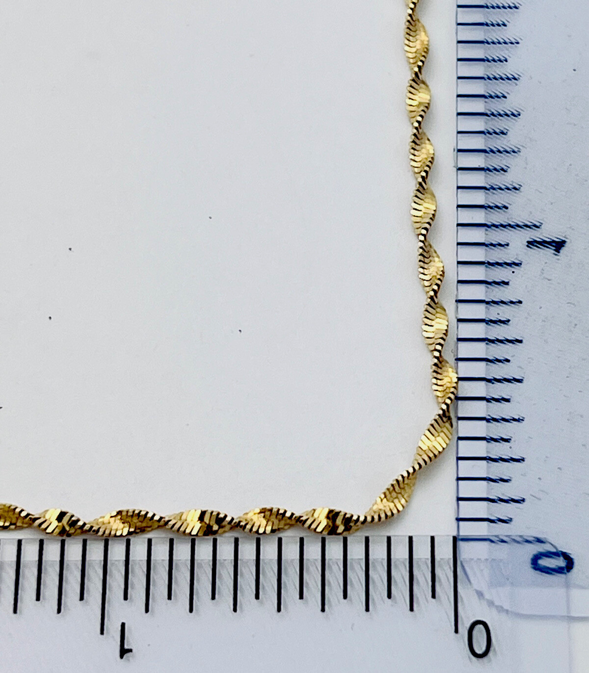 DaneCraft 24KT Gold Over 925 Sterling Silver Twist Herringbone Necklace 18”