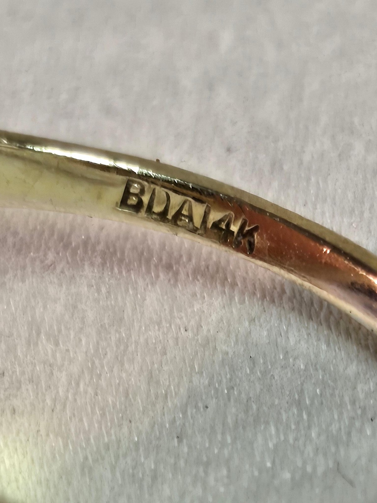 Vintage 14k Gold shell Cameo Ring by BDA size 6.5