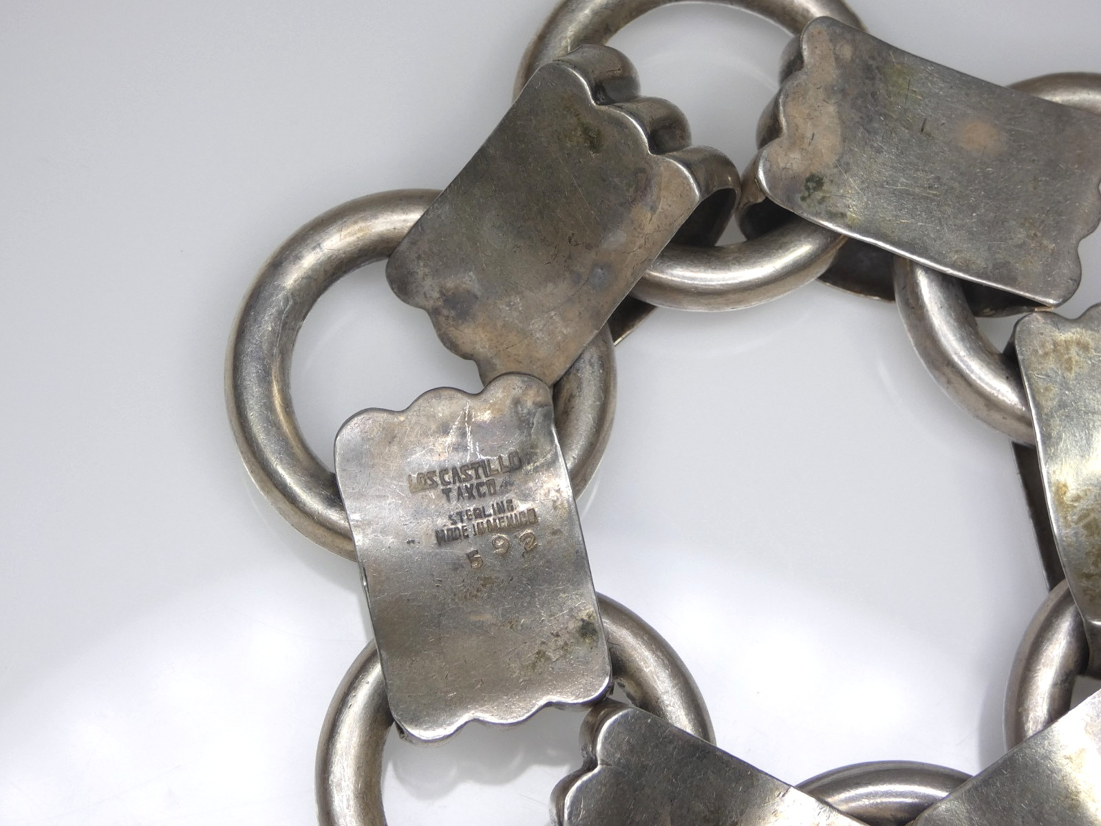 Los Castillo Taxco Mexico Sterling Silver Chain Link Bracelet