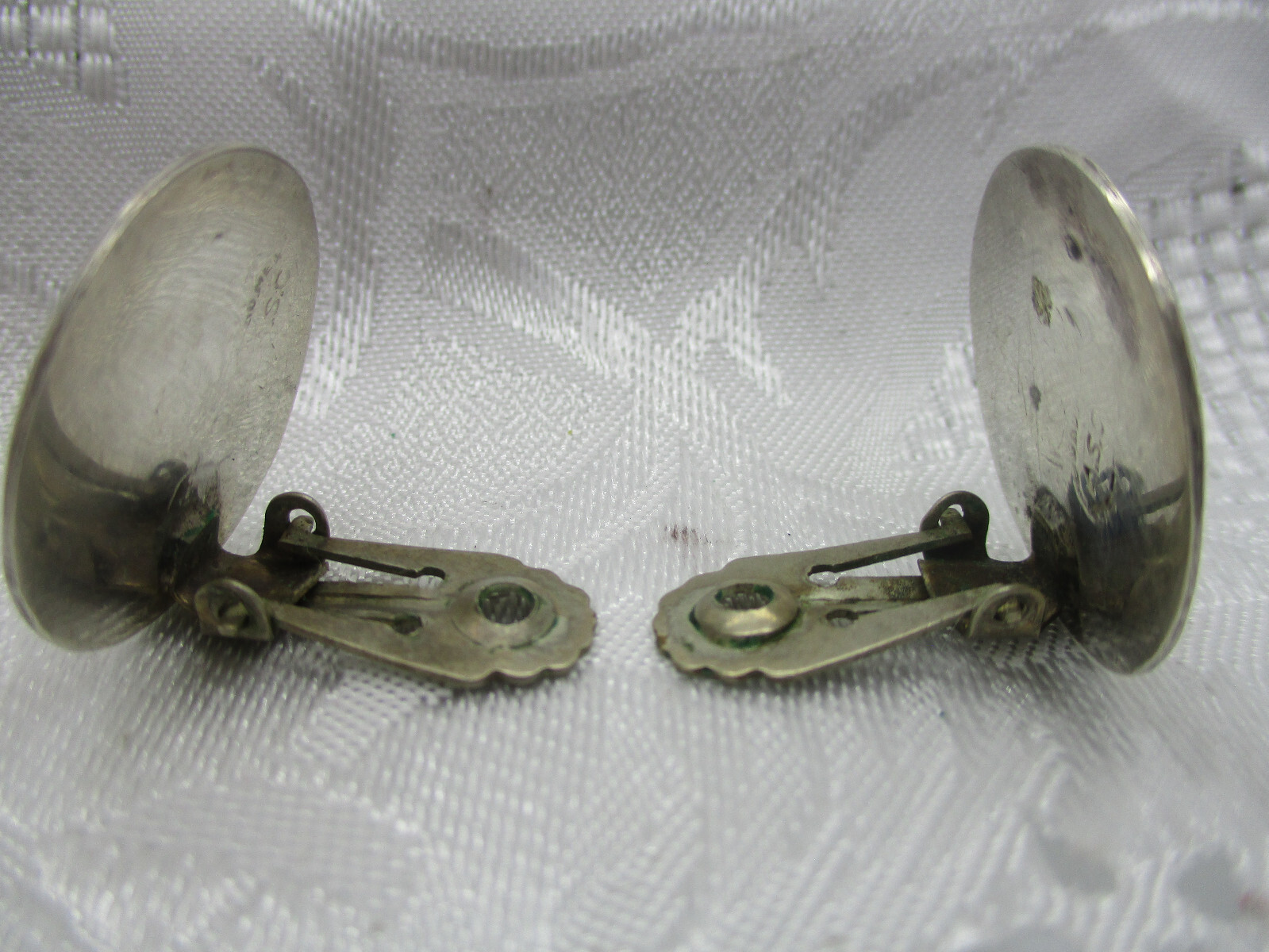 VINTAGE GUAD ASC 925 STERLING MEXICO SOMBRERO CACTUS WHEELBARROW CLIP EARRINGS