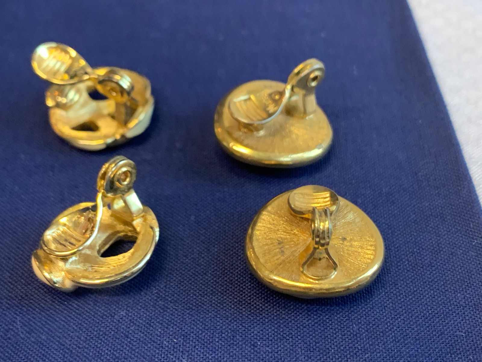 Vtg Clip-On Earring Lot Kenneth Lane Monet Avon Enamel Faux Pearl / Gem Jewelry