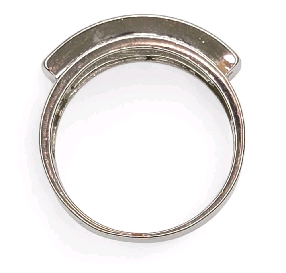 Southwestern Sterling Silver 925 Faux Blue Opal Channel Inlay Ring Size 7.5