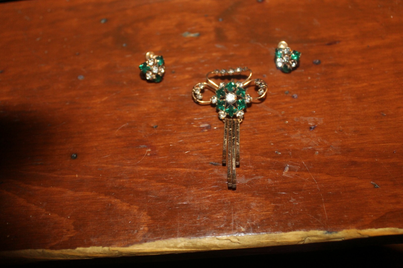 1950’s M&S 1/20 12k Gold Filled Brooch Screw Post Ear Ring Set Marks Spencer