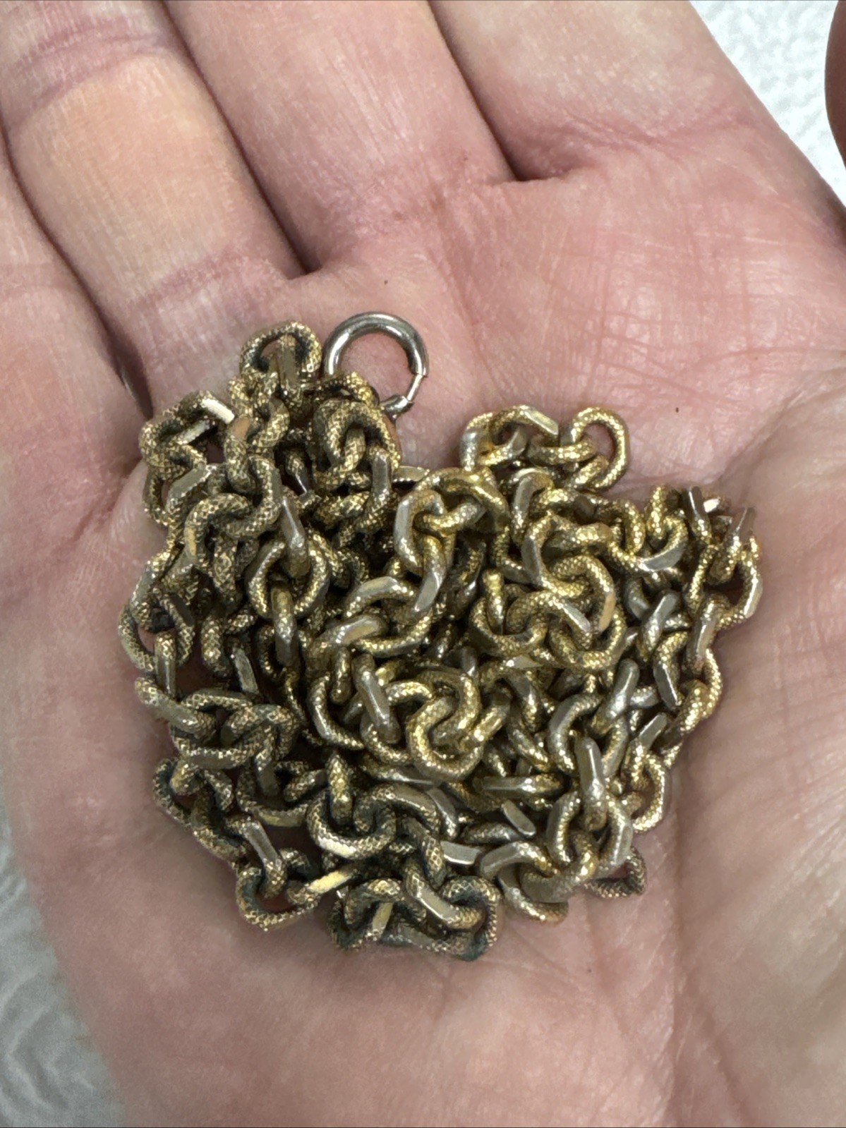 Vintage Gold Tone Double Rolo Chain Link 30”Necklace