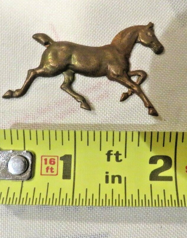 Metal Running Horse Stamped Jewelry/Crafts 1 3/4″ x 1 1/8″ Pictures