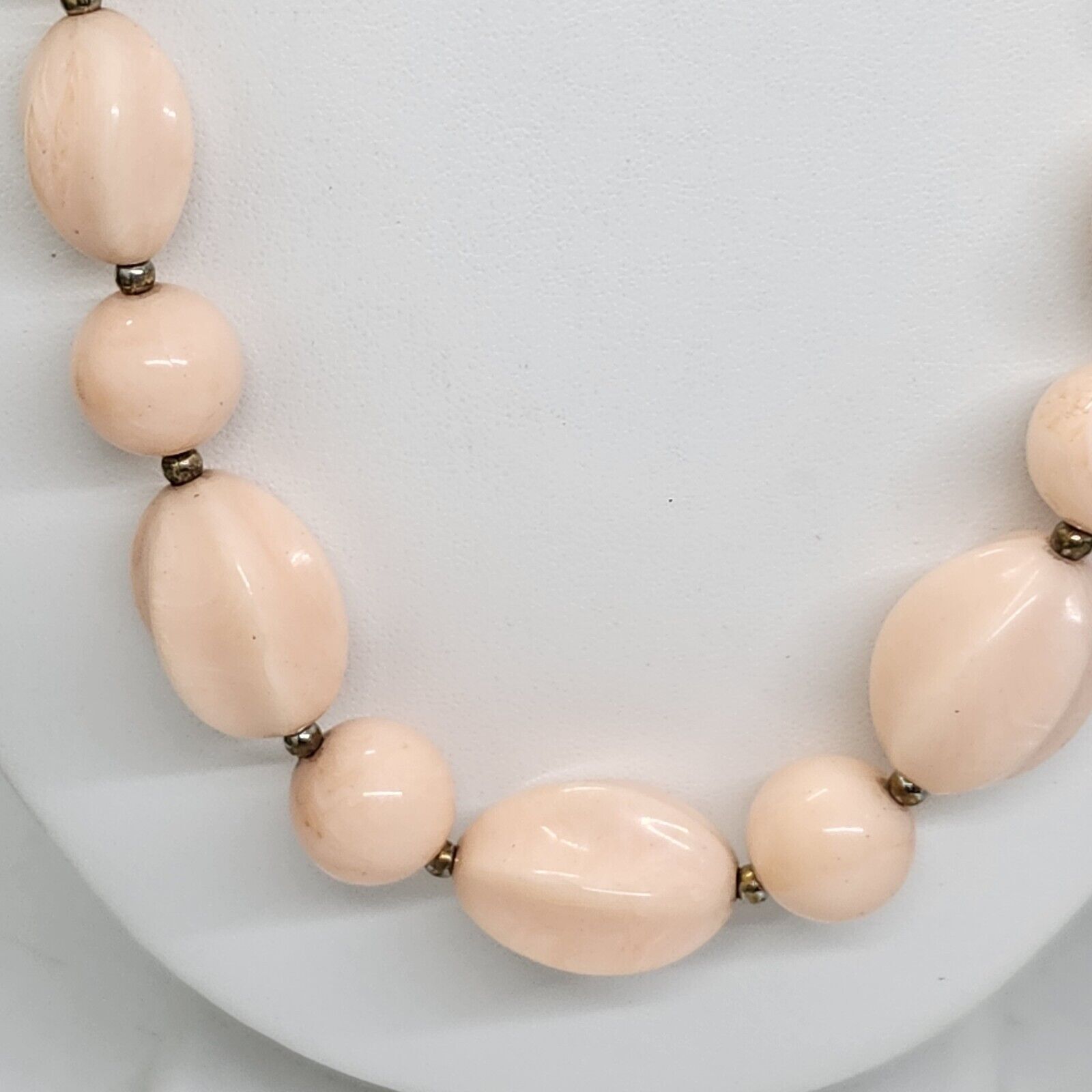 Vintage Pink Graduated Bead Necklace