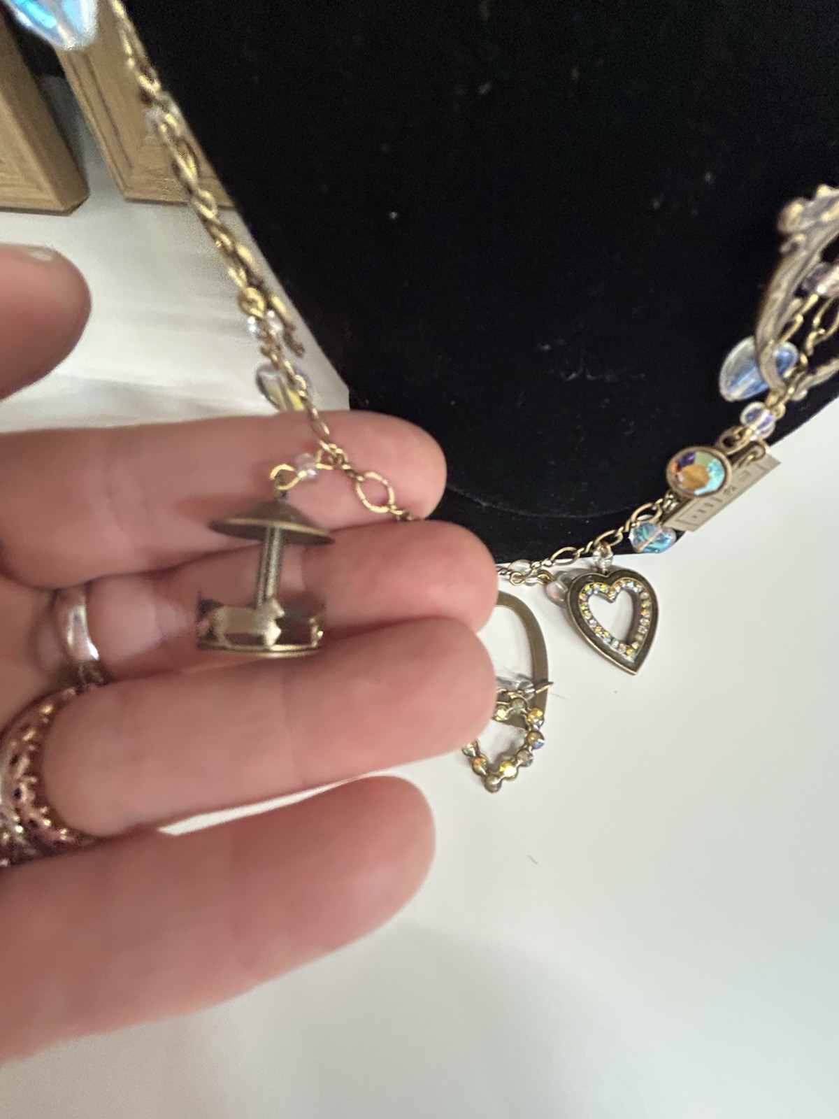 Glass Works Vintage Necklace 15” Long