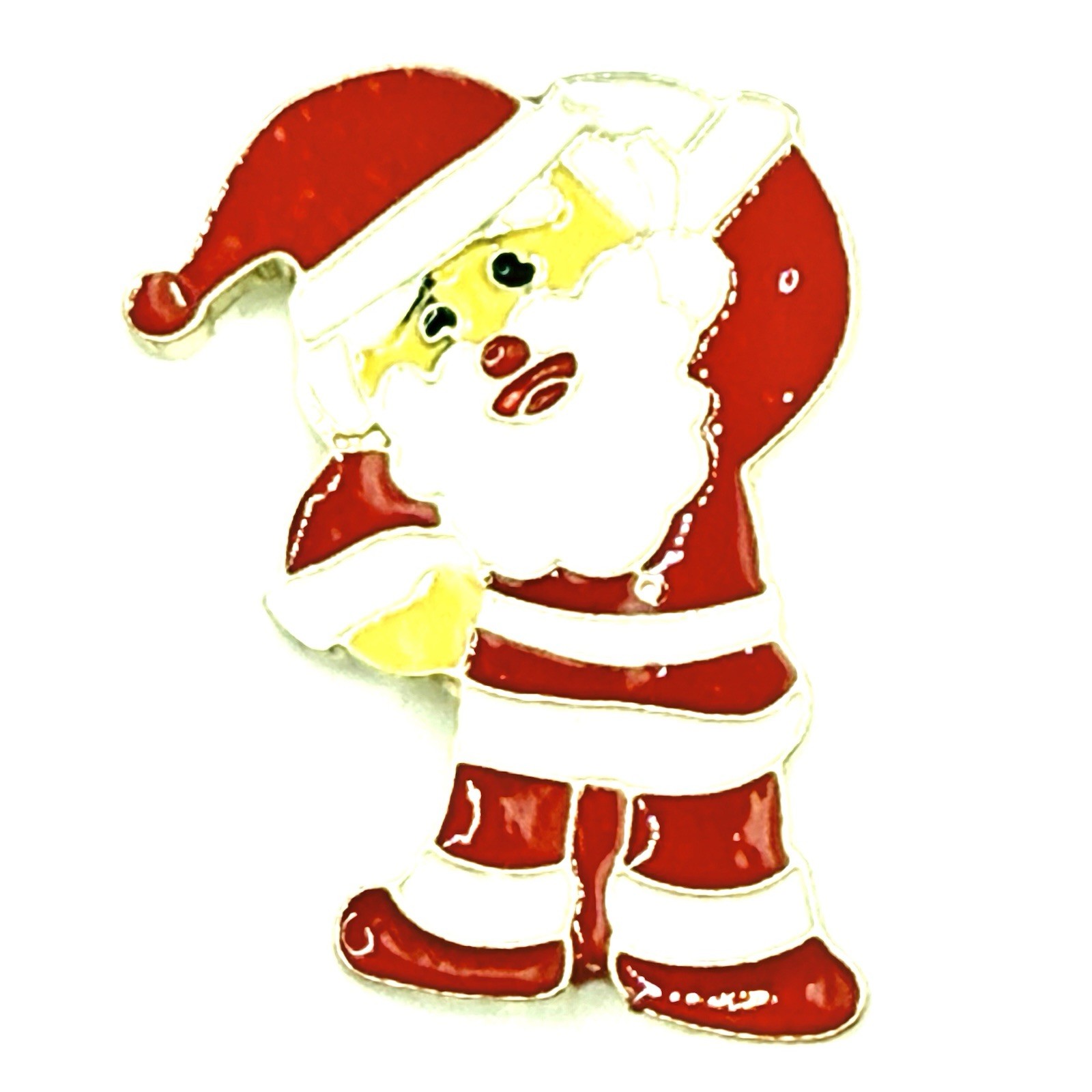Vtg Christmas Santa 10 PC Brooch Lot AJC Haskell Hallmark Fun World Kringle CH4