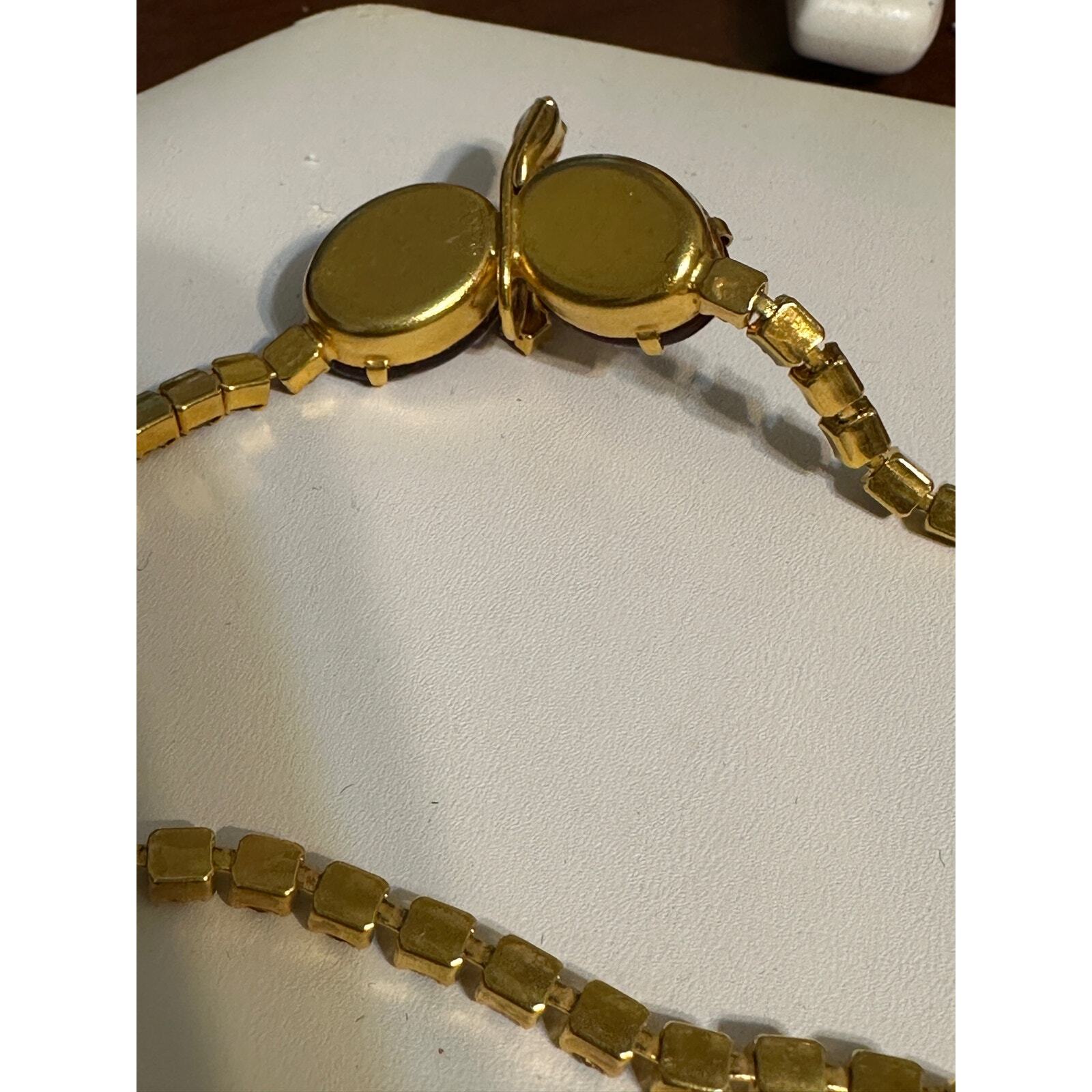 Delizza and Elster Juliana Necklace–Red Gold Shimmer Stones