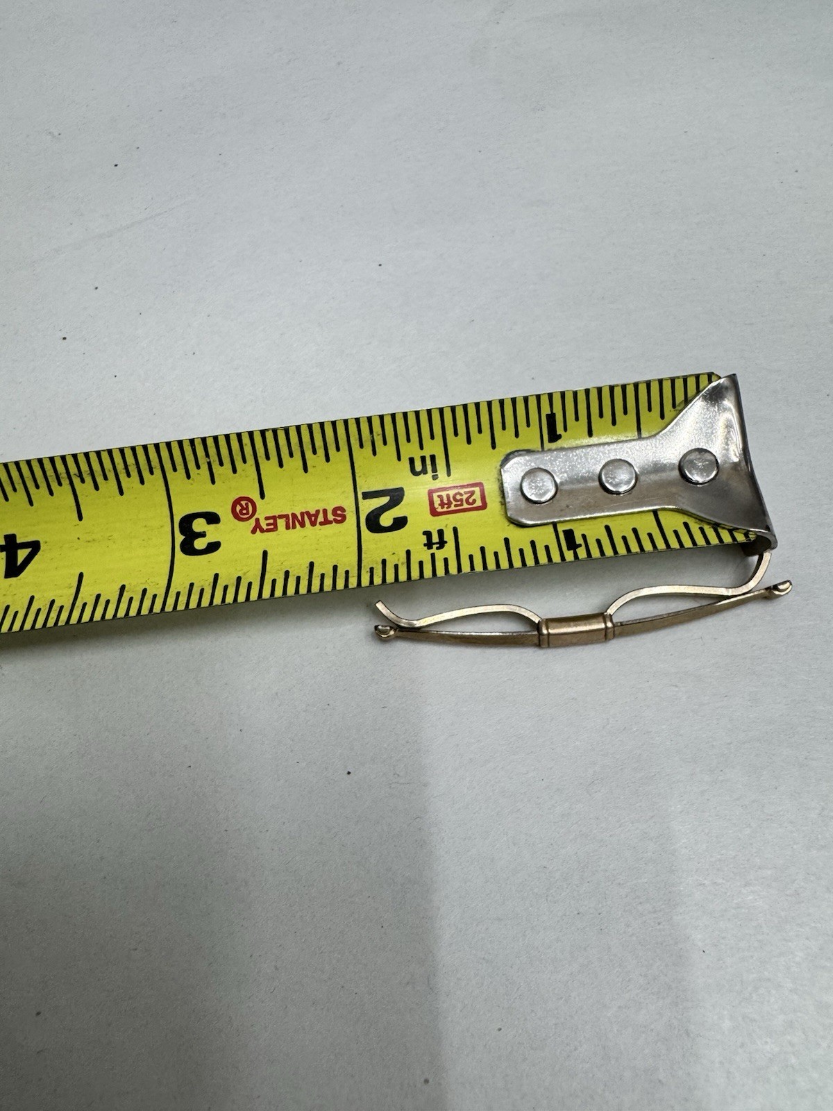 Vintage Hadley Gold Tone Dress Shirt Collar Bar Clip 2-1/8 Inches