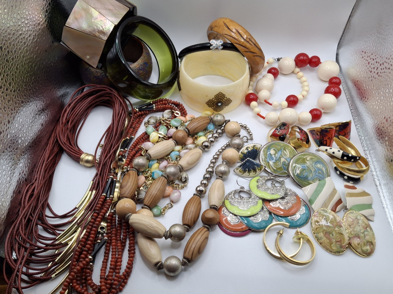 Costume Fashion Funky Retro Multicolor Wearable Mixed Materials Bead Jewelry Lot