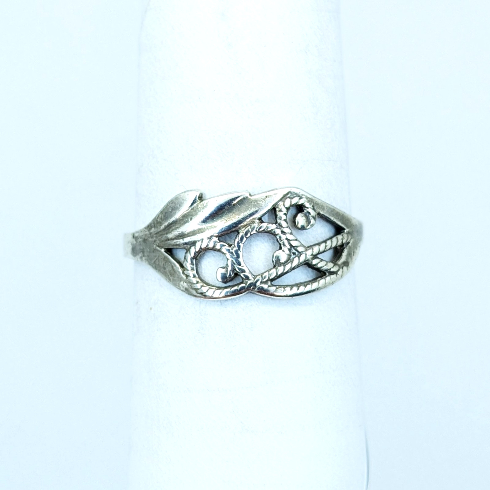 Vintage Elegant Soviet RING Silver⭐925 stamp Star USSR-size: 9US (19mm) | UA #92
