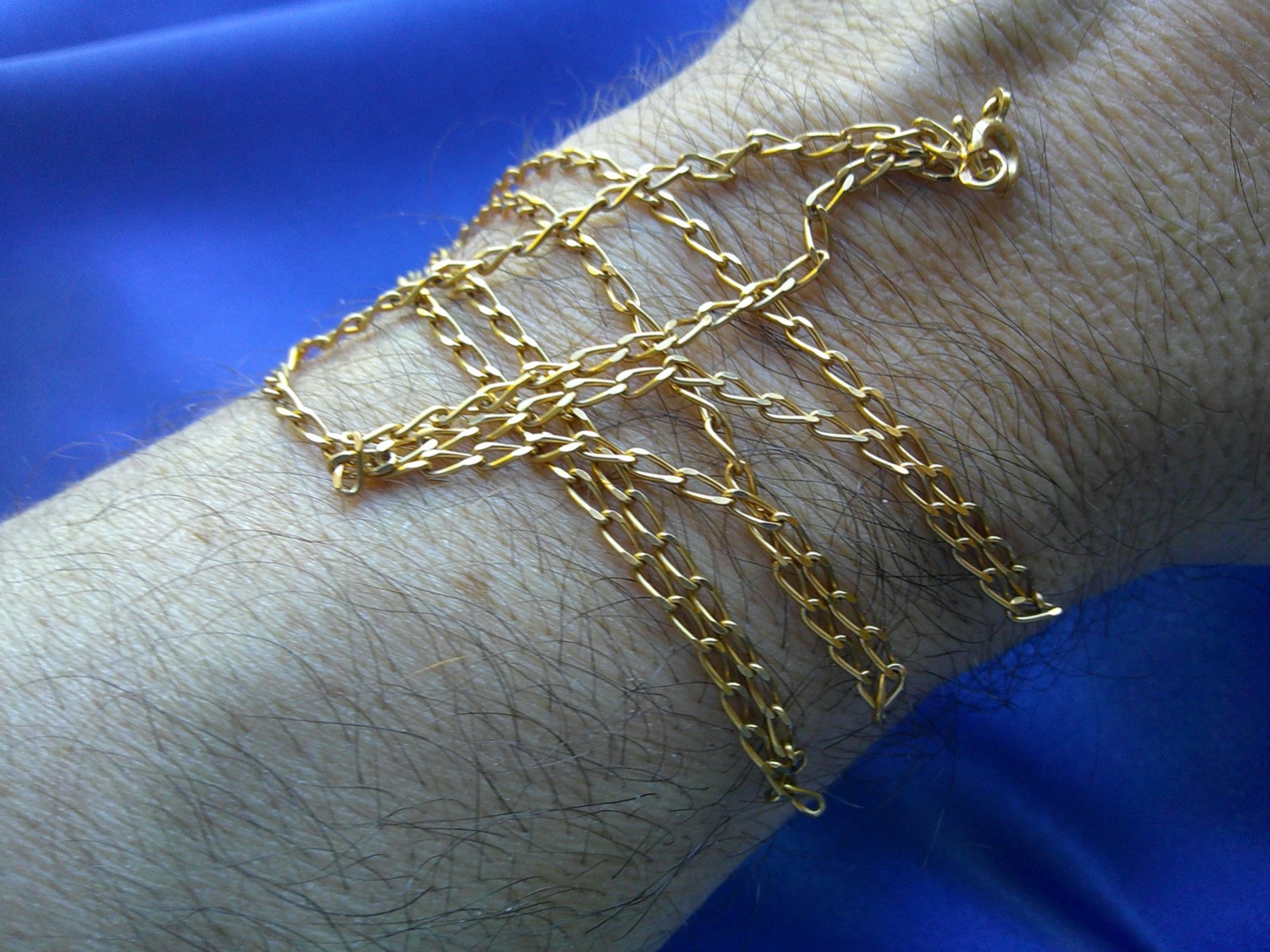 Rare Unique Antique Vintage French 60 cm Long 18K Solid Gold Necklace Chain ⛓️