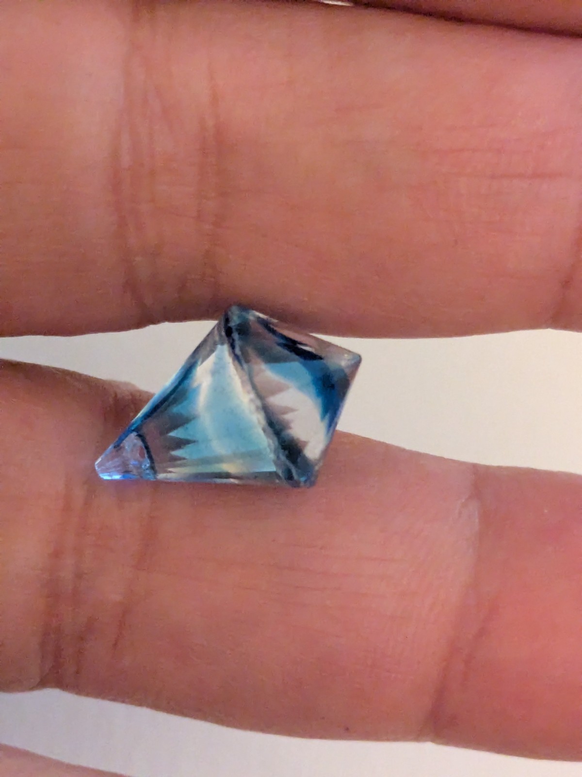 Antique Czech Blue Crystal Faceted Briolettes Drops Estate Find Art Deco