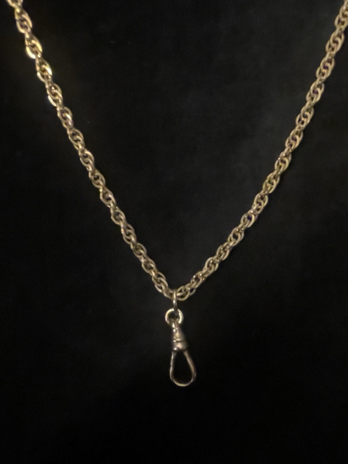 Vintage Edwardian Caco 25″ 12K Y Gold Filled Triple Link Rope Chain Necklace🌺🌺