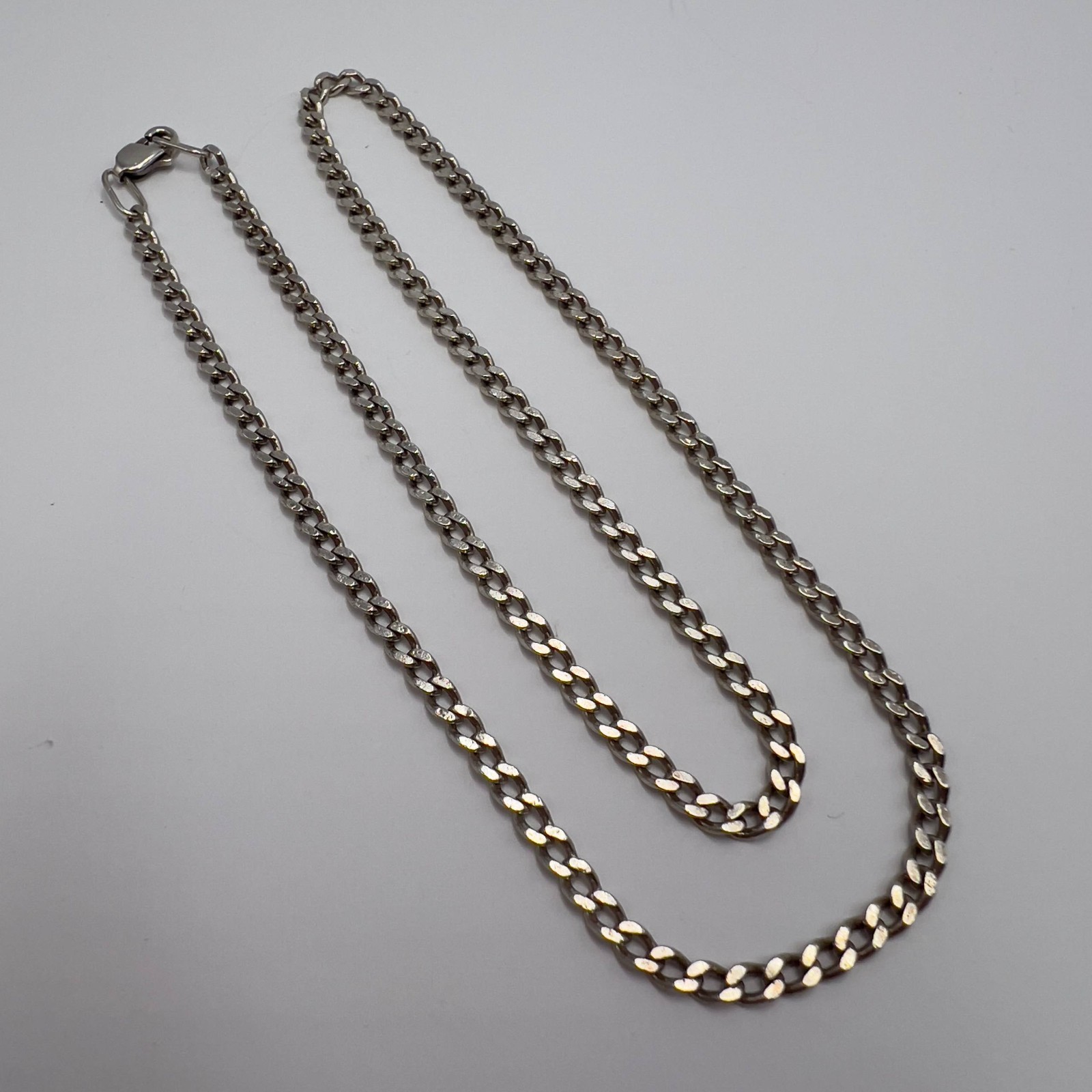 Vintage Sterling Silver 925 Figaro Chain Necklace 18.8″ Ukraine Marked 11.4gr