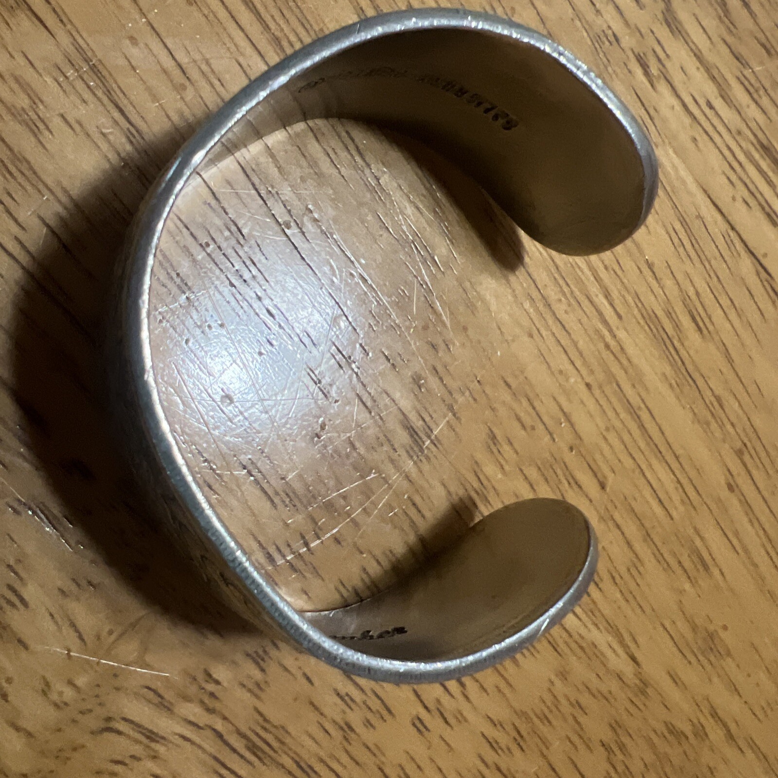 SALISBURY PEWTER Bracelet CUFF, December Narcissus Flower of the Month 1 Inch
