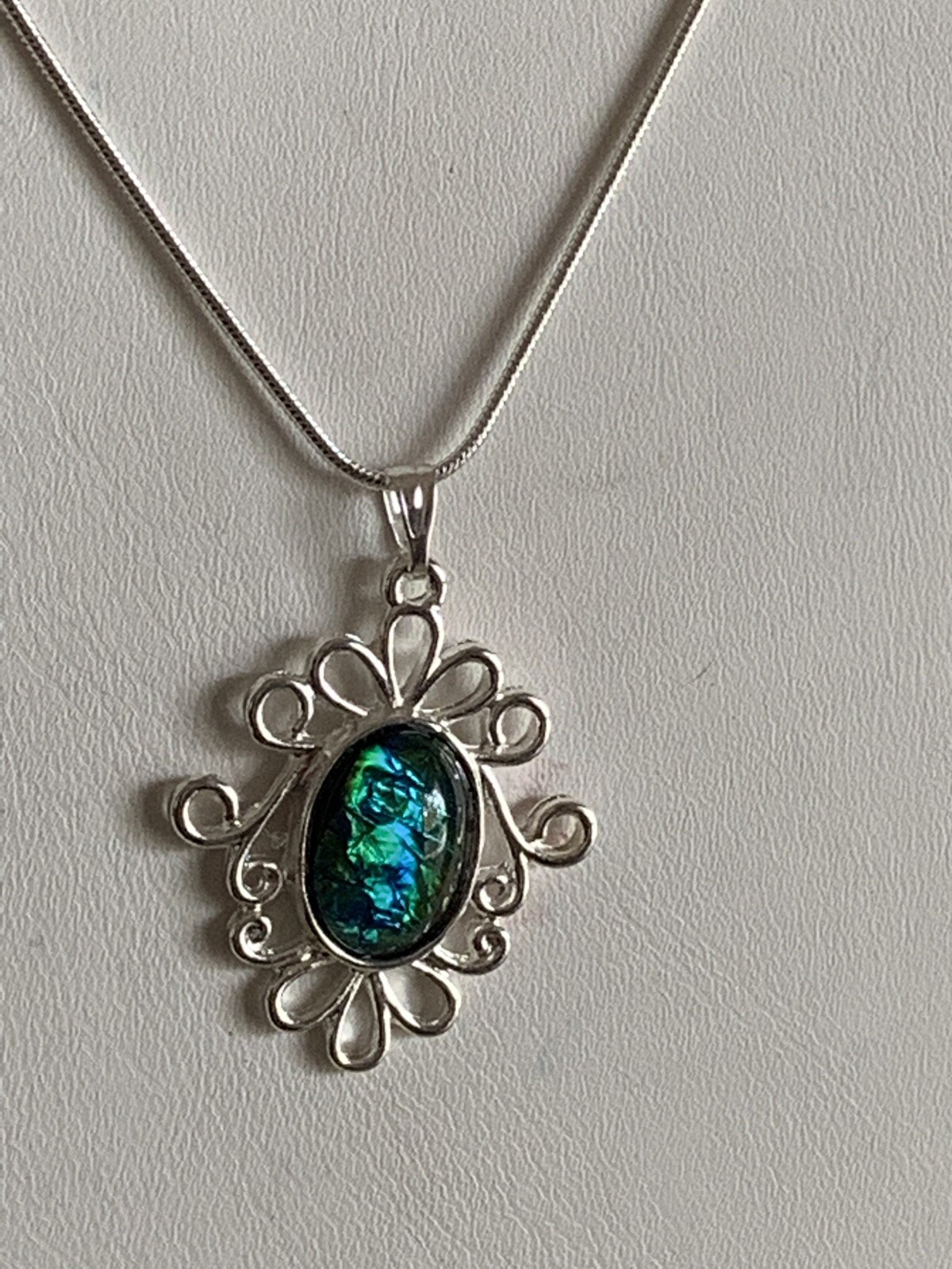 BIG Sale*Hand-CRAFTED VTG.CREATED OPAL PENDANT-No Chain Included