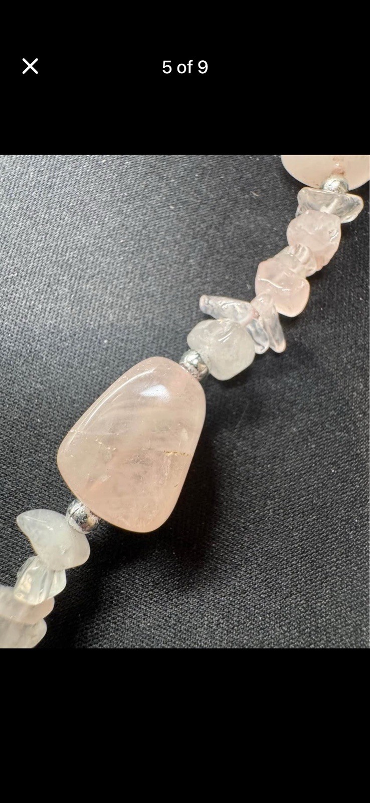Stunning rose quartz necklace