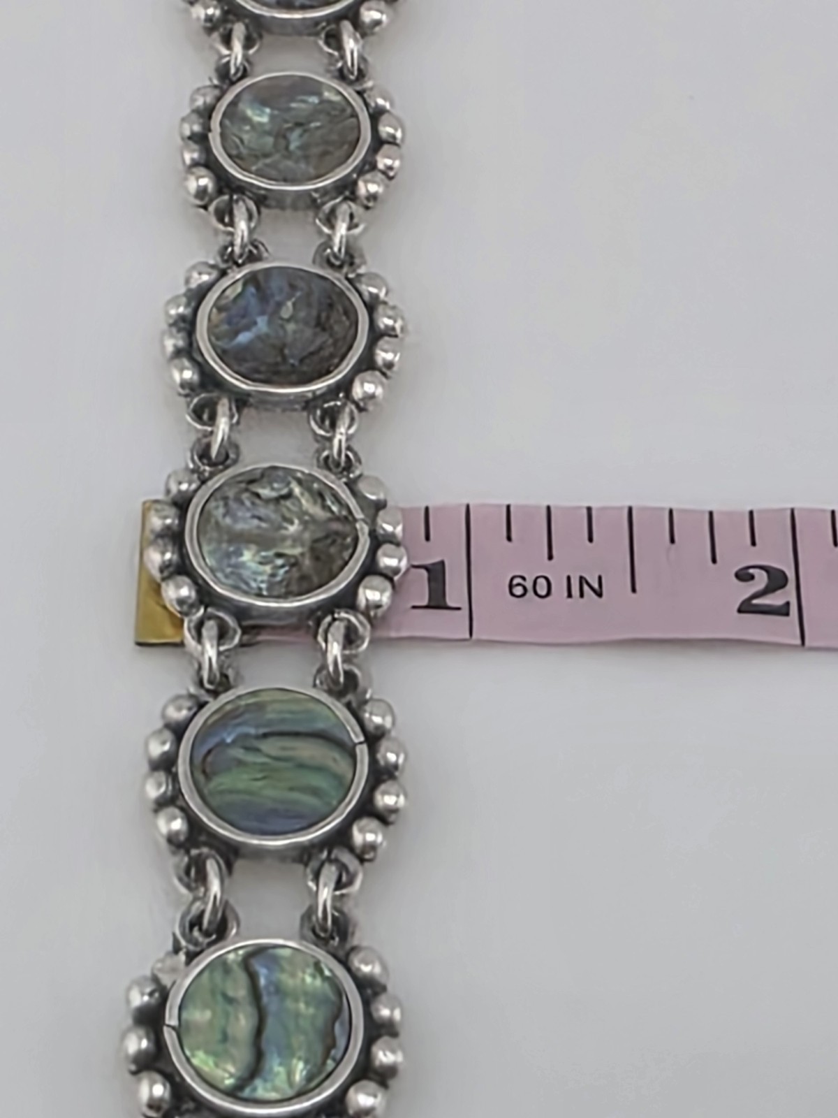 VTG 980 Sterling Silver Taxco SEA Shell Bracelet