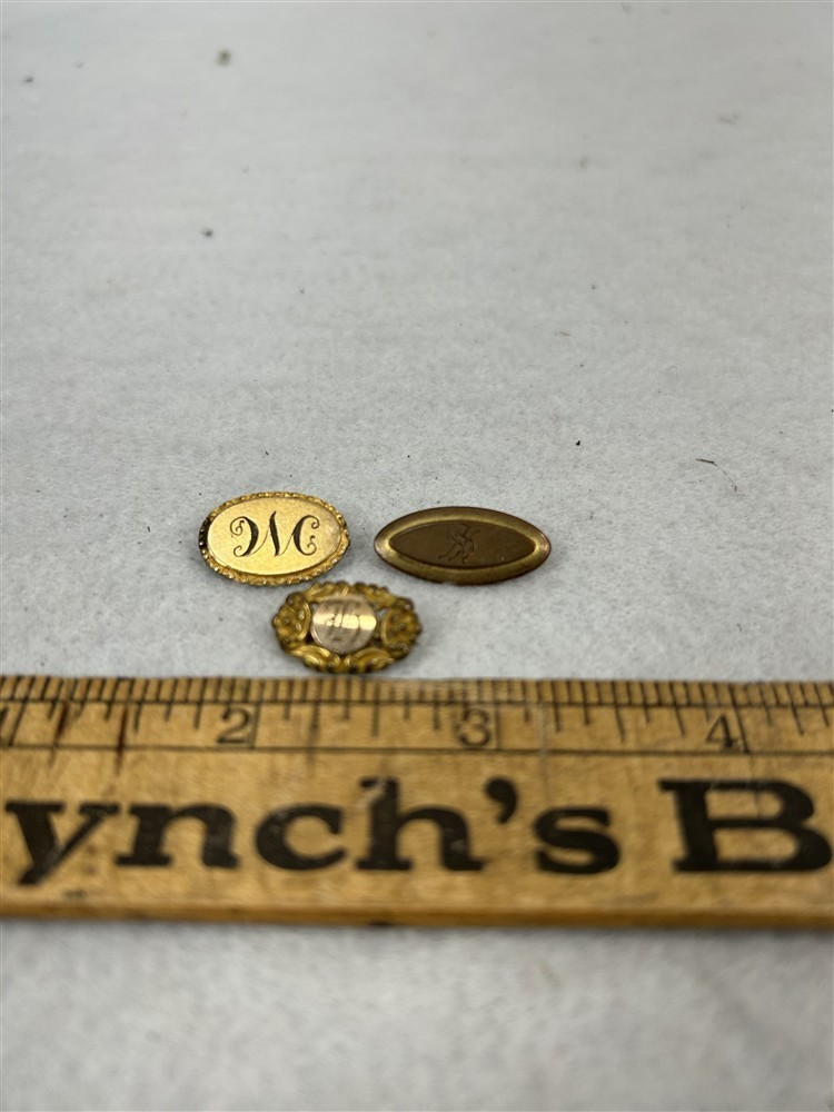 antique brooch miniature pin gold jewelry lot 3 doll 1/2 in /3/4 in. Victorian
