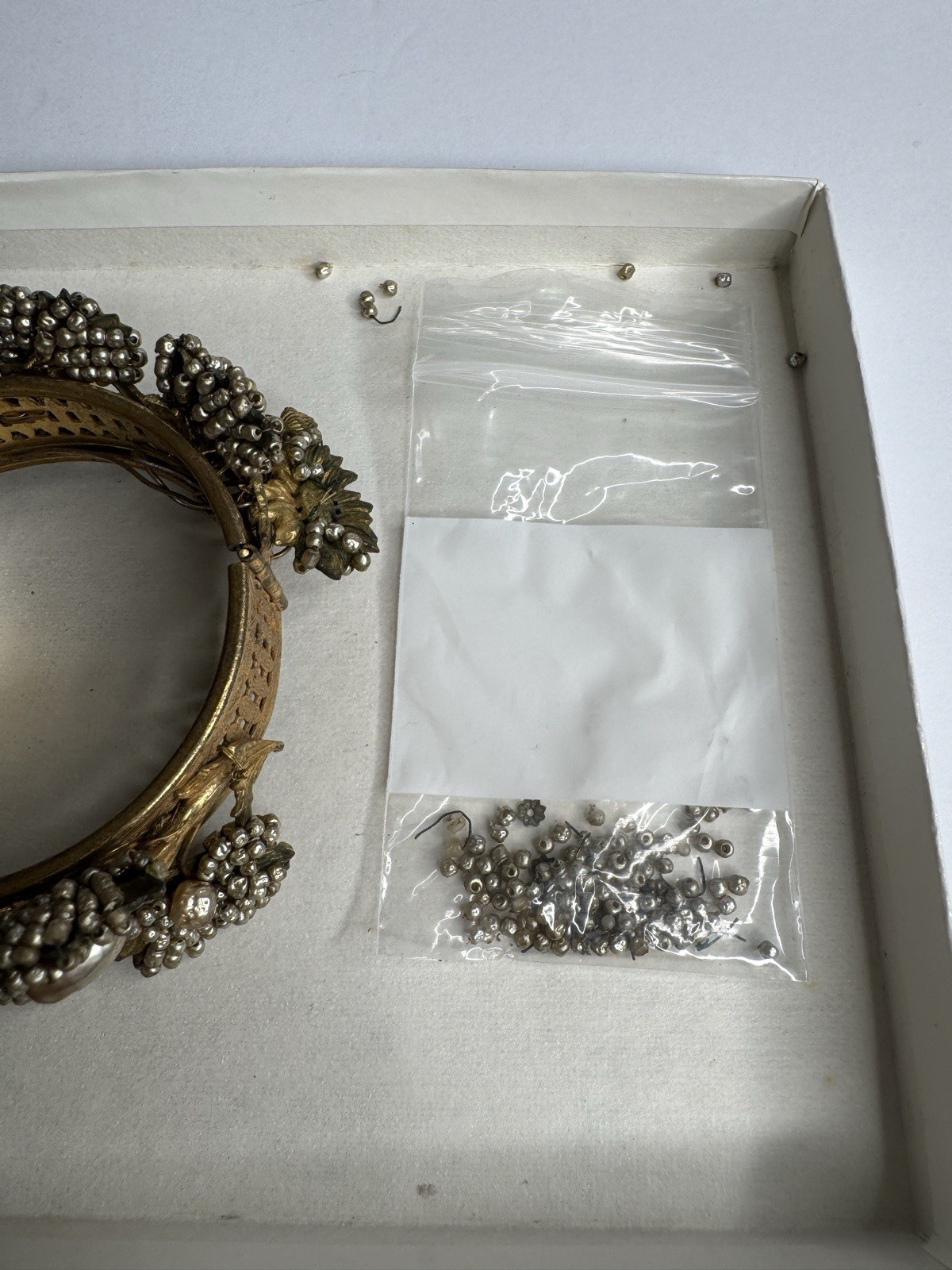 Miriam Haskell Vintage Baroque Pearl Necklace Earrings and ( Unsigned Bracelet)