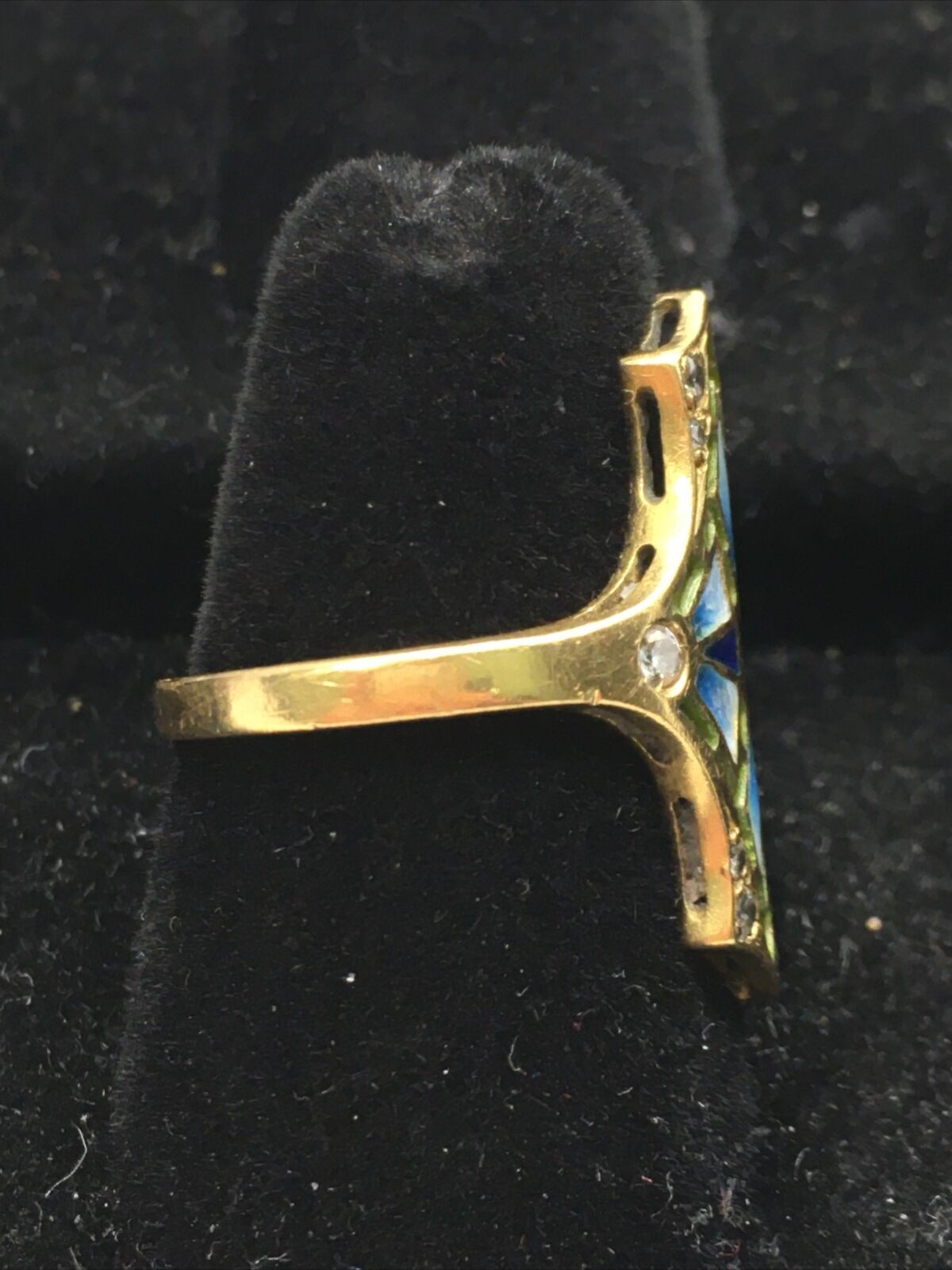 Vintage 18K Yellow Gold 0.35CTW Diamonds (SI; F) Handmade Ring 5gr. Size 7