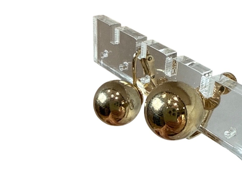 Vintage Coro Gold-Tone Adjustable Clip-On Ball Earrings