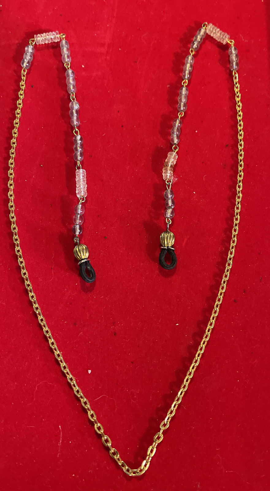 Vintage Necklace – Gold Tone Chain with Beads – Approx 22 Inches