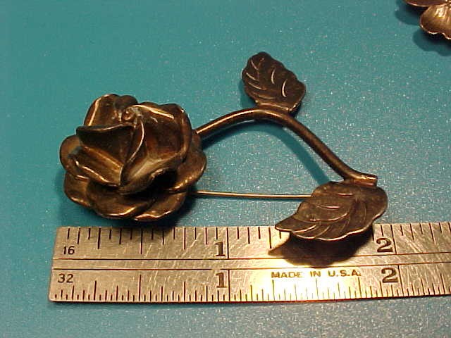 Vintage 925 Sterling Silver Mexico Flower Brooch Pin TL-67 Los Castillo Taxco