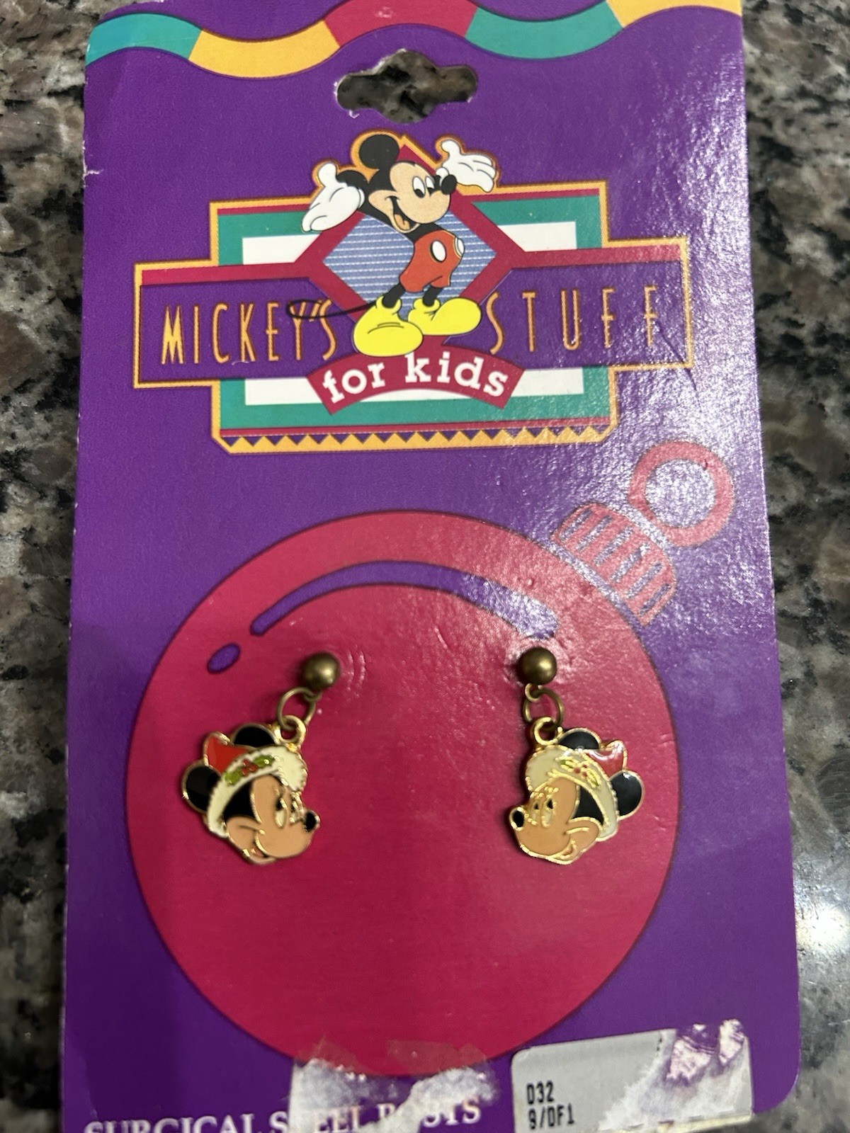 Vintage MICKEYS STUFF FOR KIDS MICKEY MOUSE Christmas EARINGS