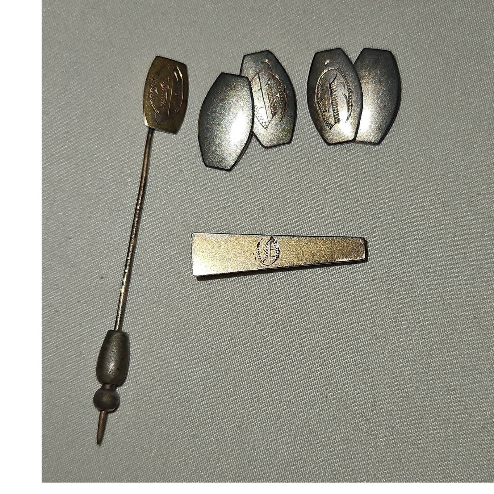 Genuine late Victorian to early Art Deco era gentleman’s dress set.
