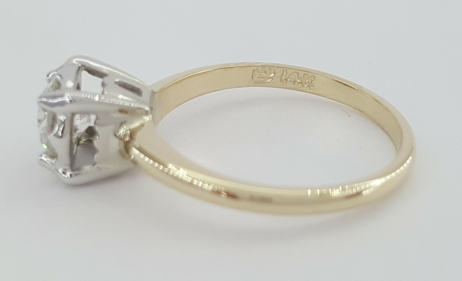 Antique Art Deco 14k Old European Solitaire Diamond Engagement Ring 0.78 ct GIA