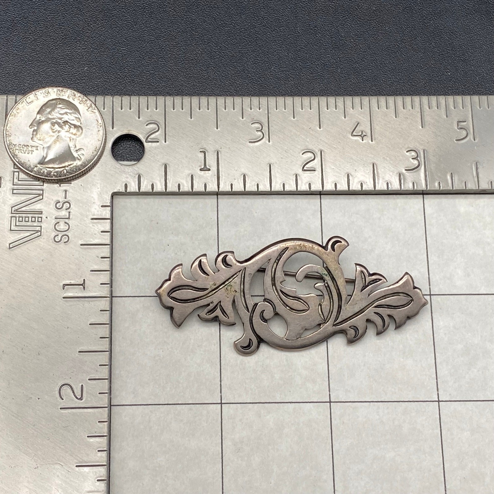Vintage Mexico Taxco 980 Sterling Silver Pin Brooch
