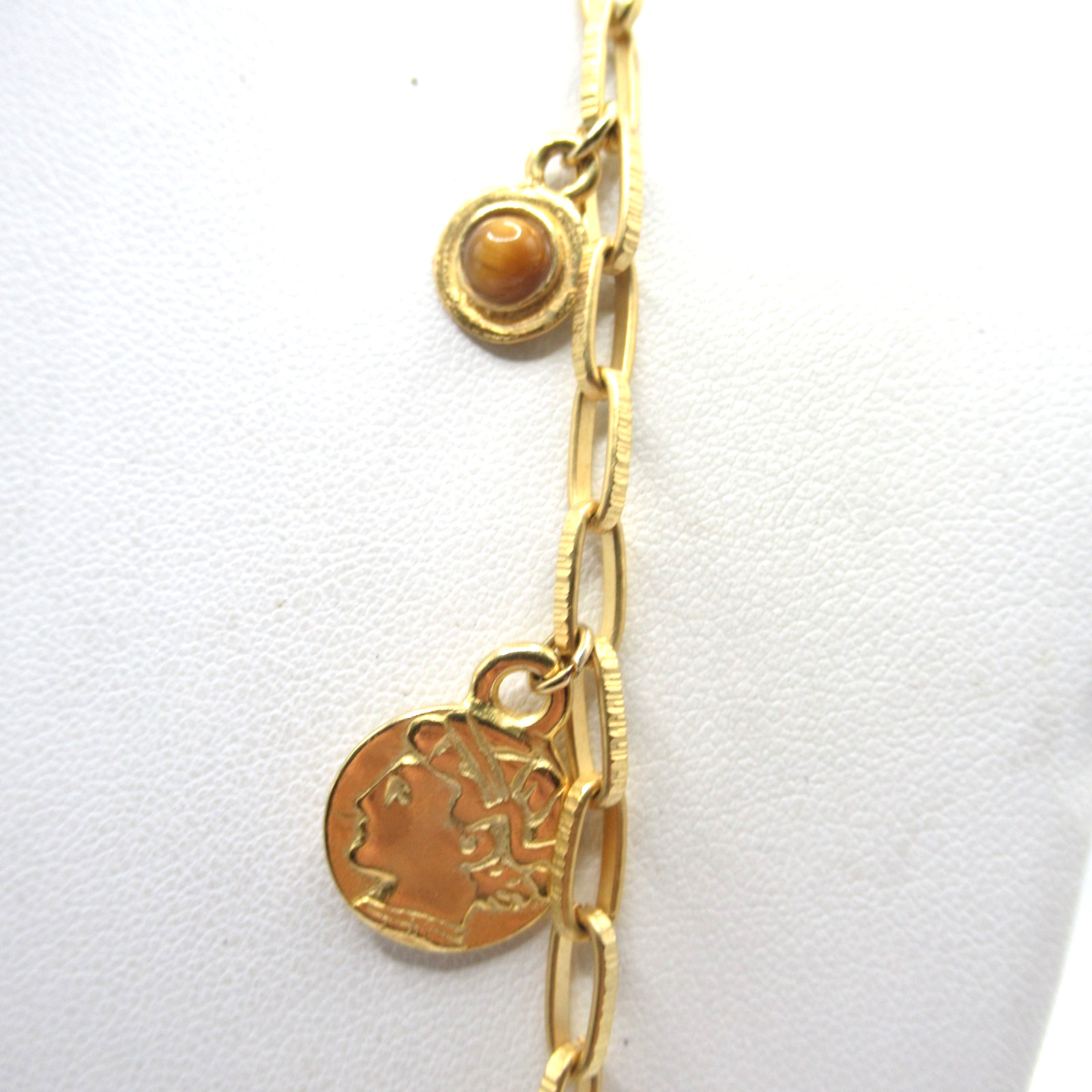 Robert Rose Gold Tone Faux Charms and Colorful 13 Charm Necklace Vintage
