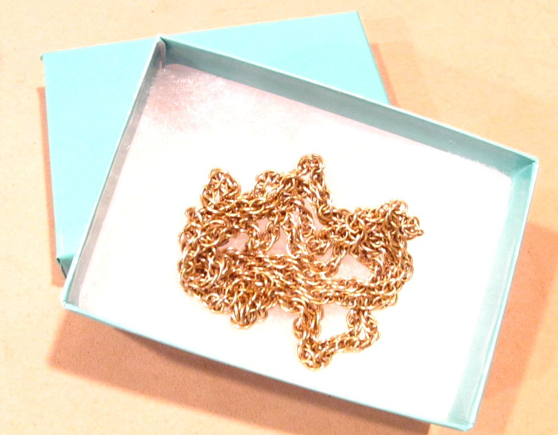 STUNNING! VTG 27.5” 12K GF Attleboro Co. (ACO) Rope Chain Necklace 13.13g~3.4mm