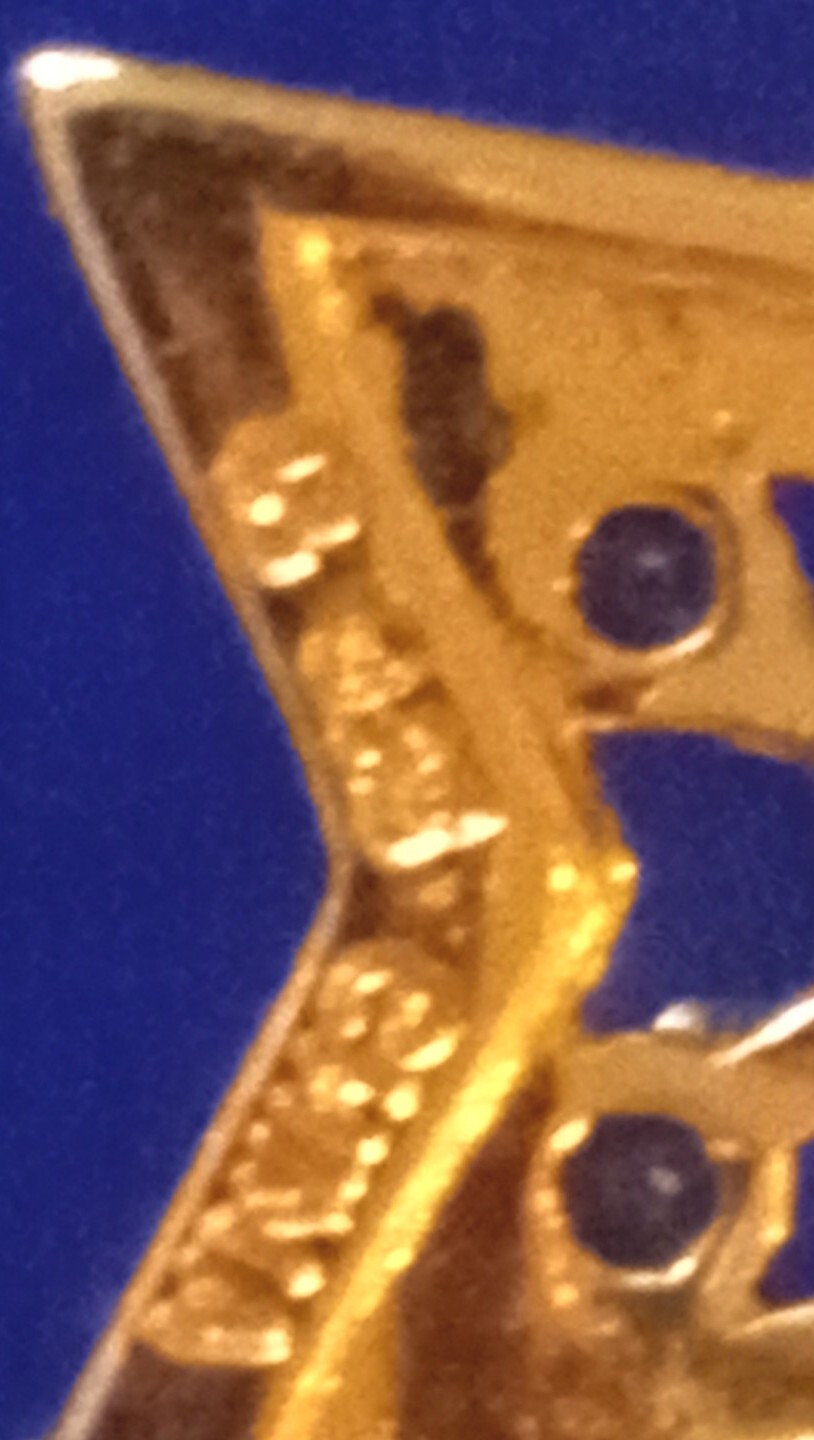HSN blue Sapphire Vintage star necklace 925 And I Think Tiny Dia? Pics